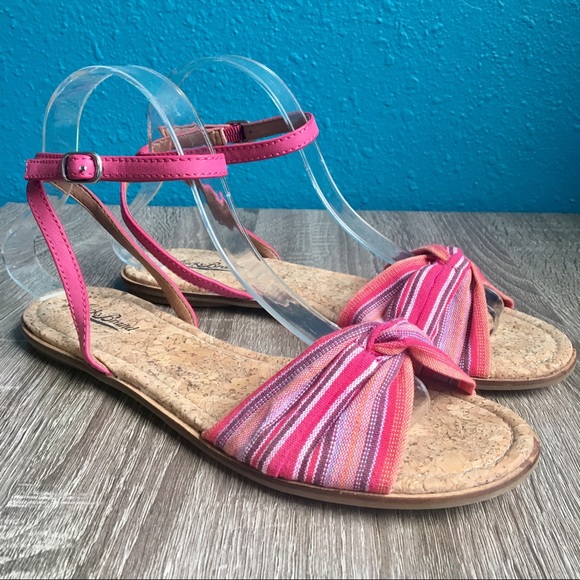 Lucky Brand Shoes - Lucky Brand pink sandals, cork soles sz 9